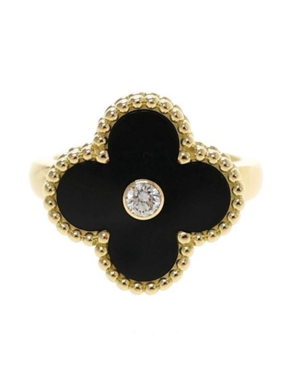 Van Cleef & Arpels Vintage Alhambra Ring Onyx